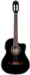 Ortega RCE145 Nylon String Acoustic Electric Guitar with Bag Black
